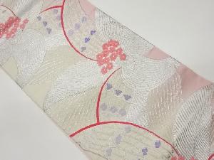 リサイクル　花模様織出し袋帯